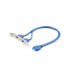 USB 3.0 розетка на кронштейне 10P CC-USB3-RECEPTACLE, длина шнура 45см