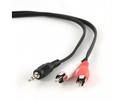Аудіо-кабель Cablexpert CCAB-458, 3.5мм/2хRCA-тюльпан тато, довжина 1.5м. стерео