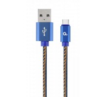 Кабель Cablexpert CC-USB2J-AMCM-1M-BL, преміум якість USB 2.0 A-тато/C-тато,1 м.