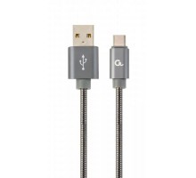 Кабель Cablexpert CC-USB2S-AMCM-1M-BG, преміум якість USB 2.0 A-папа/C-папа,1 м.