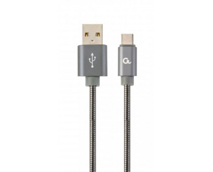 Кабель Cablexpert CC-USB2S-AMCM-1M-BG, преміум якість USB 2.0 A-папа/C-папа,1 м.