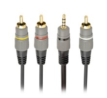 Аудио кабель Cablexpert CCAP-4P3R-1.5M, 3.5 мм. /3RCA стерео, длина 1.5м.