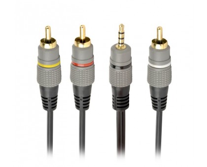 Аудіо-кабель Cablexpert CCAP-4P3R-1.5M, 3.5 мм. /3RCA стерео , довжина 1.5м.