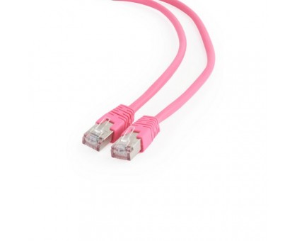 Патч корд Cablexpert PP6-0.25M/RO, FTP, категорія. 6, литий,  50u" штекер із фіксатором, 0.25 м, рожевий