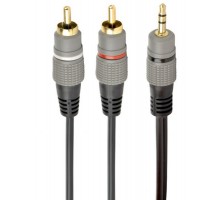Аудио-кабель Cablexpert CCA-352-2,5M, 3.5мм/2хRCA-тюльпан папа, длина 2,5м., стерео