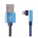 Кабель кутовий Cablexpert CC-USB2J-AMLML-1M-BL, USB 2.0 А-папа/Lightning, 1.0 м.