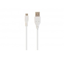 Кабель micro Cablexpert CCP-mUSB2-AMBM-W-10,  USB 2.0 A-тато/Micro B-тато, 3 м., білого кольору
