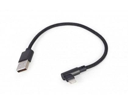 Кабель угловий Cablexpert CC-USB2-AMLML-0.2M, USB 2.0 USb-AM тато/Lightning, 0.2 м.