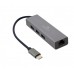 Адаптер Cablexpert A-CMU3-LAN-01, с USB Type-C на Gigabit Ethernet + хаб 3xUSB 3.1 Gen1