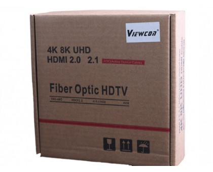 Кабель Viewcon MYOF12-30M, HDMI V.2.1, вилка/вилка, с позолоченными контактами, 30 м