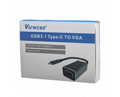 Адаптер-перехідник USB-C на VGA, Viewcon TE388
