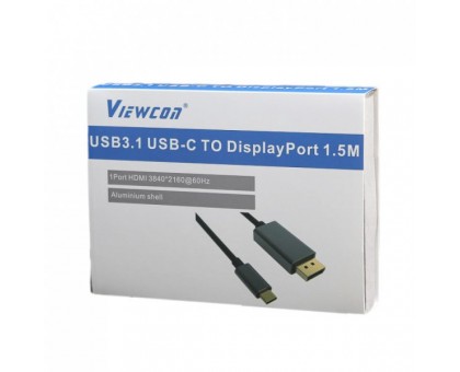 Адаптер-перехідник USB Type-C на DisplayPort Viewcon TE392