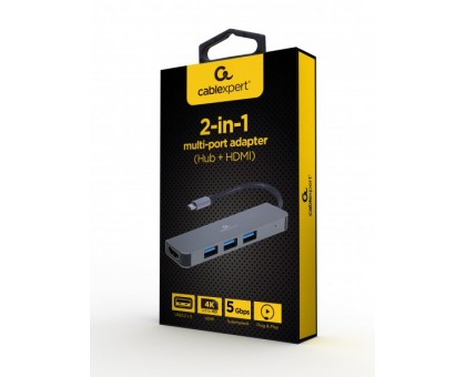 Адаптер Cablexpert A-CM-COMBO2-01, USB Type-C 2-в-1