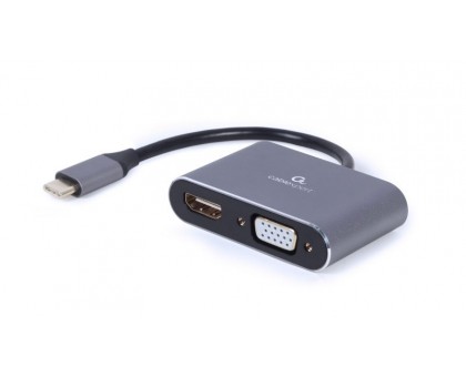 Адаптер-перехідник USB-C на HDMI/VGA Cablexpert A-USB3C-HDMIVGA-01