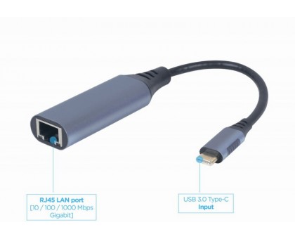 Адаптер Cablexpert A-USB3C-LAN-01, с USB Type-C на Gigabit Ethernet