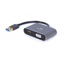 Адаптер-перехідник USB-A на HDMI/VGA Cablexpert A-USB3-HDMIVGA-01