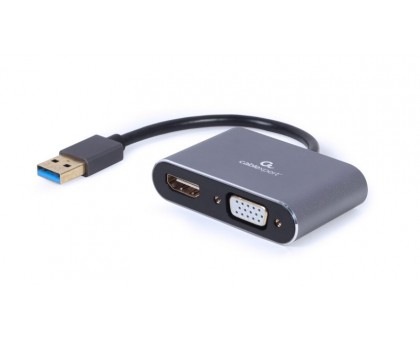 Адаптер-переходник USB-A на HDMI/VGA Cablexpert A-USB3-HDMIVGA-01