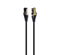 Патч корд Cablexpert PP8-LSZHCU-BK-0.25M, S/FTP, литий, 50u" штекер із фіксатором, 0,25 м, чорний