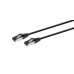 Патч корд Cablexpert PP8-LSZHCU-BK-3M, S/FTP, литий, 50u" штекер із фіксатором, 3 м, чорний