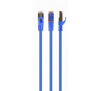 Патч корд Cablexpert PP6A-LSZHCU-B-10M, S/FTP, литий, 50u" штекер із фіксатором, 10 м, синій