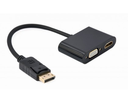 Адаптер-перехідник DisplayPort на HDMI/VGA Cablexpert A-DPM-HDMIFVGAF-01