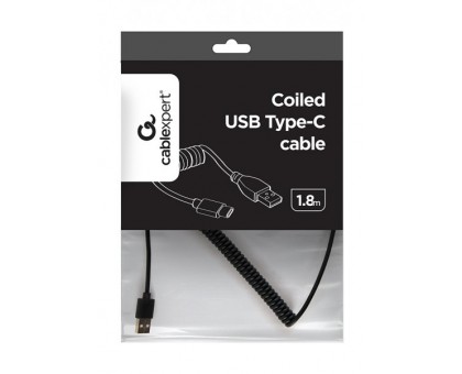 Кабель спіральний Cablexpert CC-USB2C-AMCM-6 USB 2.0 A-тато / С-тато