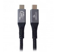 Кабель Cablexpert CCBP-USB4-CMCM240-1.5M, преміум якість, USB4, C-тато/C-тато, 1,5 м.