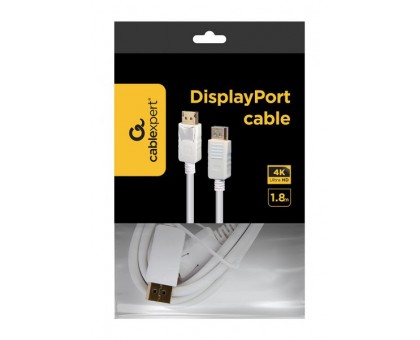 Кабель Cablexpert CC-DP2-6-W, DisplayPort v1.2 цифровой интерфейс, 1.8 м