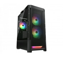 Корпус комп'ютерний Cougar AIRFACE RGB Black, Ігровий, скляне вікно, чорний