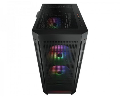 Корпус комп'ютерний Cougar AIRFACE RGB Black, Ігровий, скляне вікно, чорний
