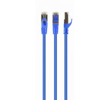 Патч корд Cablexpert PP6A-LSZHCU-B-3M, S/FTP, литий, 50u" штекер із фіксатором, 3,0 м, синій
