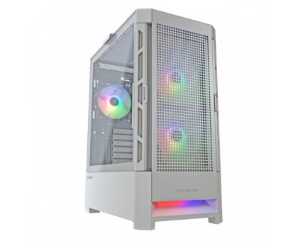Корпус комп'ютерний Cougar AIRFACE RGB White, Ігровий, скляне вікно, білий