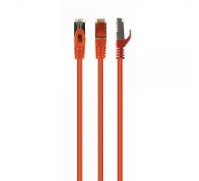 Патч корд Cablexpert PP6A-LSZHCU-O-1.5M, S/FTP, литий, 50u" штекер із фіксатором, 1.5 м, помаранчевий