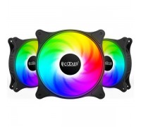 Корпусный вентилятор PCCOOLER FX 120 ARGB BK 3in1, черный