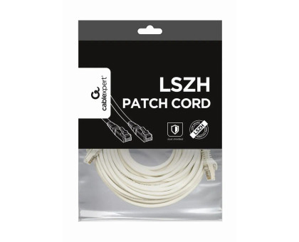 Патч корд Cablexpert PP6A-LSZHCU-W-30M, S/FTP, литой, 50u" штекер с фиксатором, 30м, белый