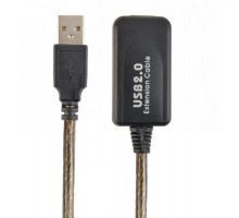 Активний подовжувач Cablexpert UAE-01-10M, USB 2.0, 10 м., чорний колір