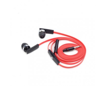 Вакуумні навушники з мікрофоном gmb audio MHS-EP-OPO, металевий корпус, чорний колір
