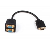 Разветвитель VGA сигнала Cablexpert CC-VGAX2-20CM, на 2 VGA пассивный 