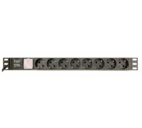 Модуль распределения питания EG-PDU-014, 1U, 16A, 8шт евророзеток, 3м кабель