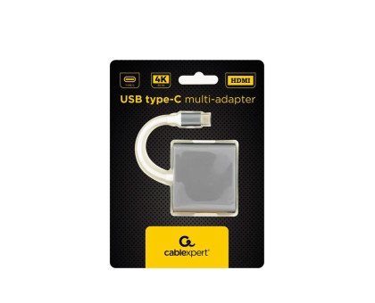 Адаптер-переходник Cablexpert A-CM-HDMIF-02-SG Type-C на на HDMI/USB 3.0/USB-C
