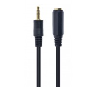 Аудіо-кабель Cablexpert CCA-421S-5M, 3.5мм "папа"/3.5мм "мама", довжина 5м., стерео, позолочені контакти