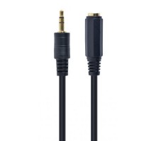 Аудіо-кабель Cablexpert CCA-421S-5M, 3.5мм "папа"/3.5мм "мама", довжина 5м., стерео, позолочені контакти