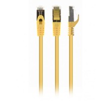 Патч корд Cablexpert PP6A-LSZHCU-Y-3M, S/FTP, литий, 50u" штекер із фіксатором, 3.0 м, жовтий