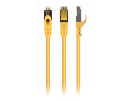 Патч корд Cablexpert PP6A-LSZHCU-Y-3M, S/FTP, литий, 50u" штекер із фіксатором, 3.0 м, жовтий