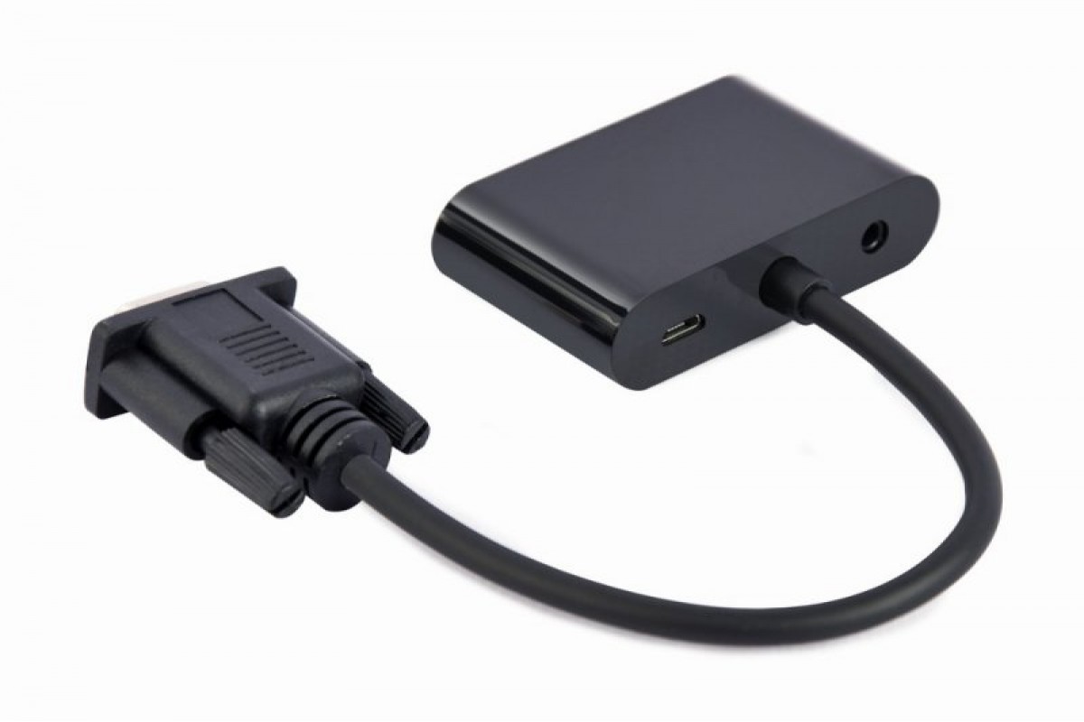 Cablexpert A-VGA-HDMI-02 Адаптер-перехідник VGA на HDMI/VGA+Аудио 3,5 ...