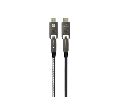 Кабель Cablexpert CCAP-HDMIDD-AOC-20M, HDMI-A/D на A/D V.2.0, вилка/вилка, з позолоченими контактами, 20 м