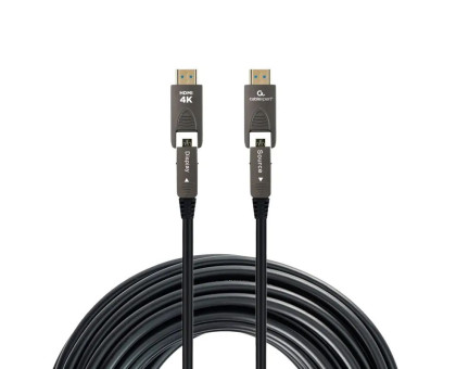 Кабель Cablexpert CCAP-HDMIDD-AOC-20M, HDMI-A/D на A/D V.2.0, вилка/вилка, з позолоченими контактами, 20 м