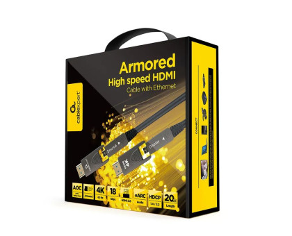 Кабель Cablexpert CCAP-HDMIDD-AOC-20M, HDMI-A/D на A/D V.2.0, вилка/вилка, з позолоченими контактами, 20 м