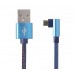 Кабель кутовий Cablexpert CC-USB2J-AMmBML-1M-BL, USB 2.0 A-тато/Micro B-тато, 1,0 м.