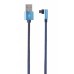 Кабель кутовий Cablexpert CC-USB2J-AMmBML-1M-BL, USB 2.0 A-тато/Micro B-тато, 1,0 м.